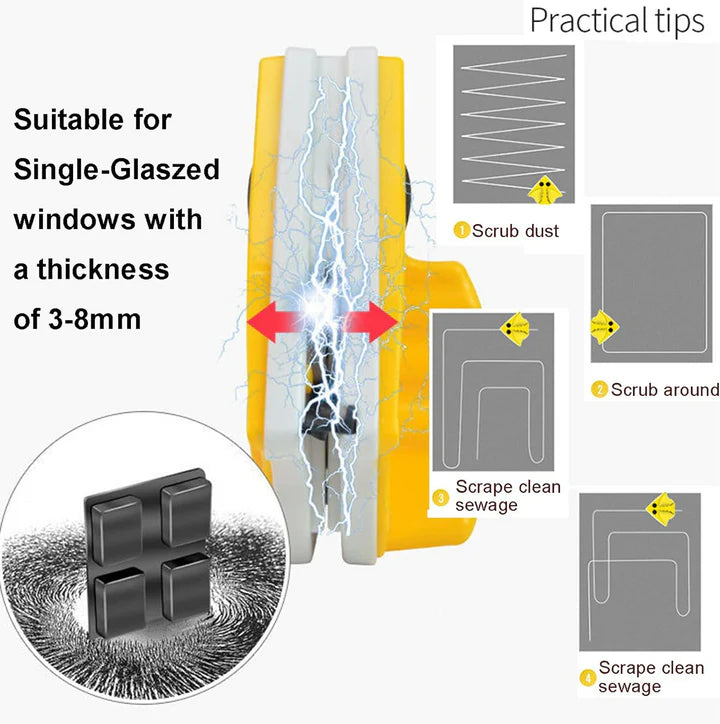 Dual-Sided Window Glass Cleaner