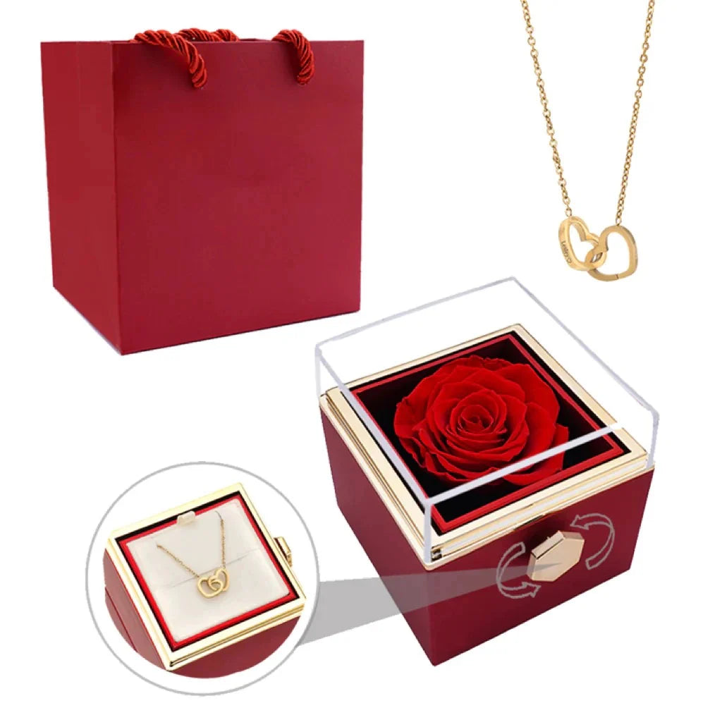 Eternal Rose With Necklace